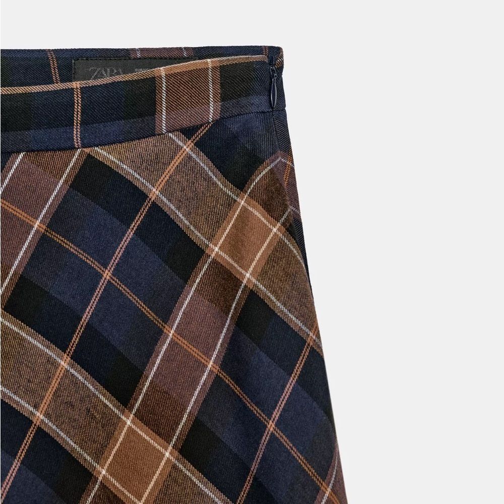 ZARA CHECK CAPE SKIRT ZW COLLECTION LIMITED EDITION - Picture 7 of 9